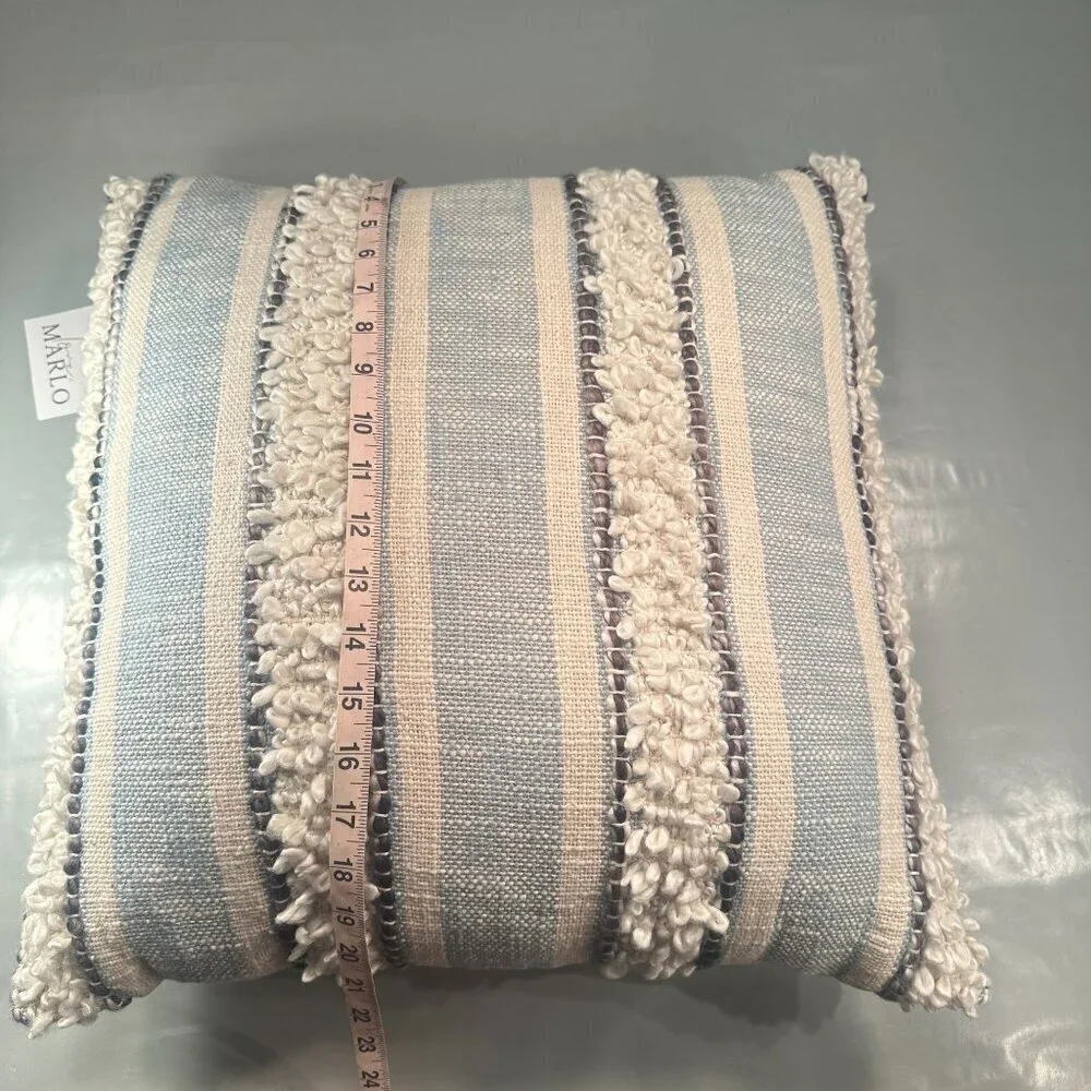 Love Marlo Striped Decorative Throw Pillow Accents Textured Cotton Lexi Strip